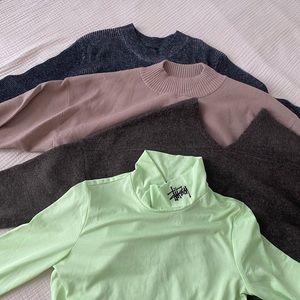 High neck knit/V neck knit/Mock neck /